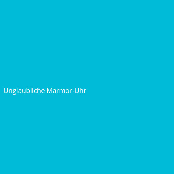 Unglaubliche Marmor-Uhr