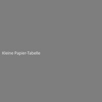 Kleine Papier-Tabelle