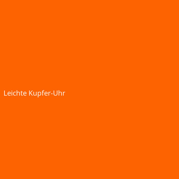 Leichte Kupfer-Uhr